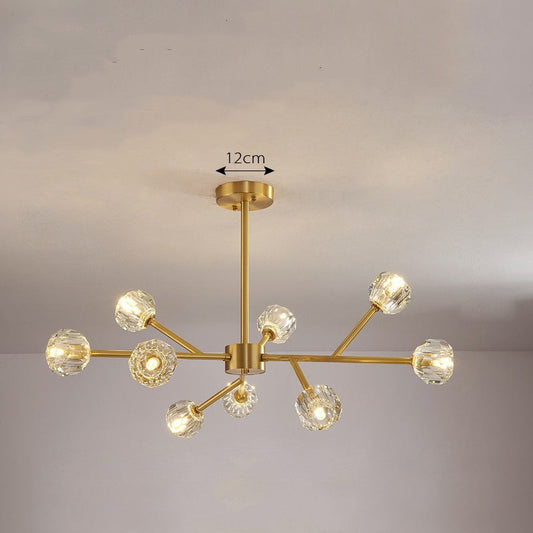Copper Crystal Luxury Chandelier