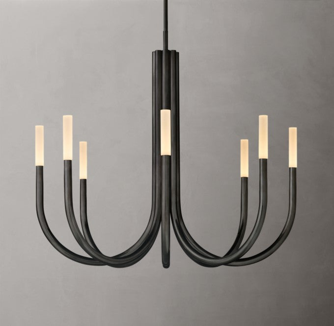 Rousseau Brass LED Round Chandelier