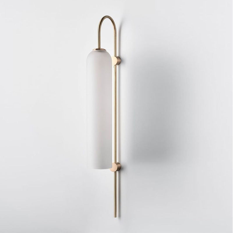 Tall Glass Bedside Wall Light