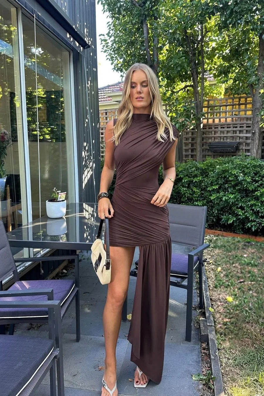 Valoria Draped Mini Dress