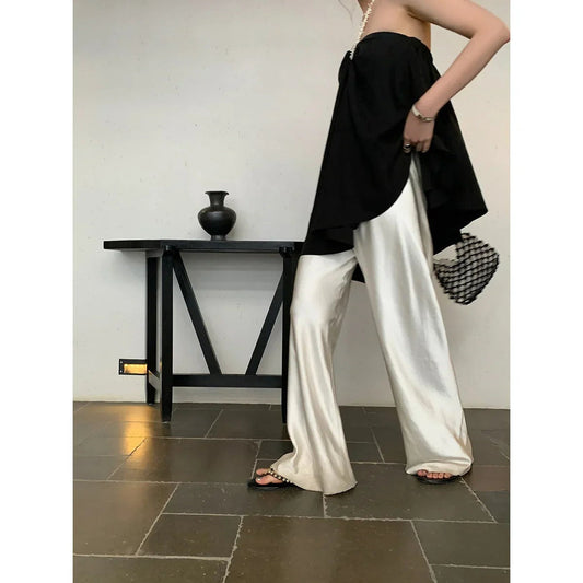 Alura Satin Wide-Leg Pants