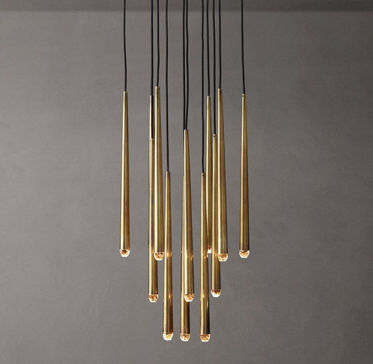 Aquitaine Solid Brass LED Round Chandelier
