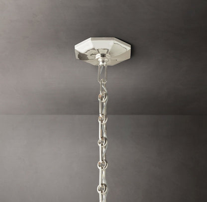 Bonnington Brass and Crystal Round Chandelier