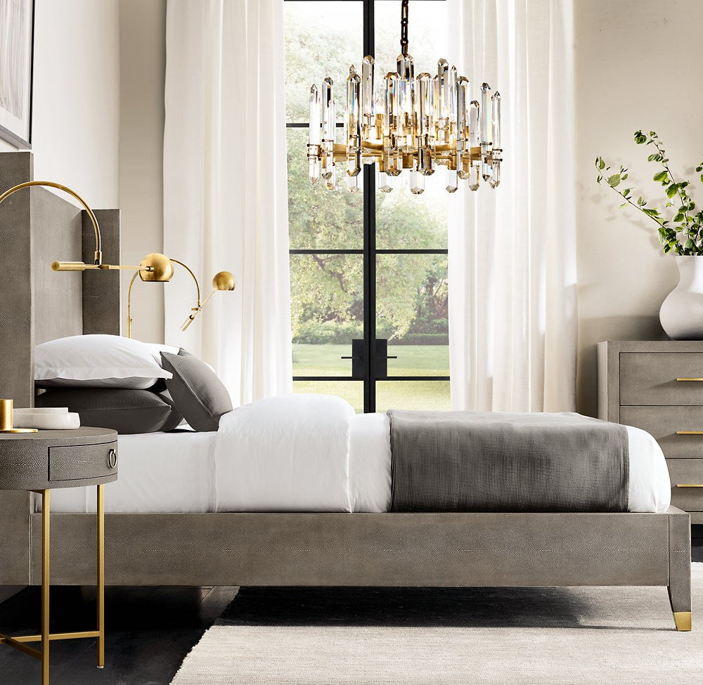 Bonnington Brass and K9 Crystal Round Chandelier