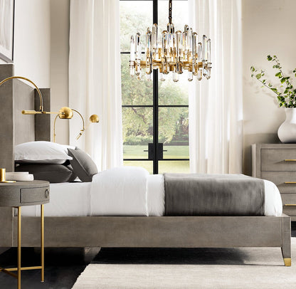 Bonnington Brass and K9 Crystal Round Chandelier