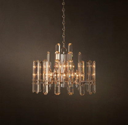 Bonnington Brass and K9 Crystal Round Chandelier