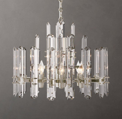 Bonnington Brass and K9 Crystal Round Chandelier
