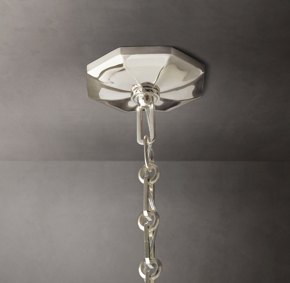 Bonnington Brass and K9 Crystal Round Chandelier