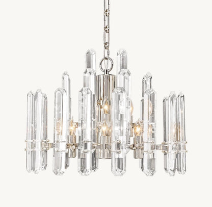 Bonnington Brass and K9 Crystal Round Chandelier