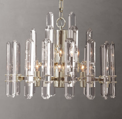 Bonnington Brass and K9 Crystal Round Chandelier
