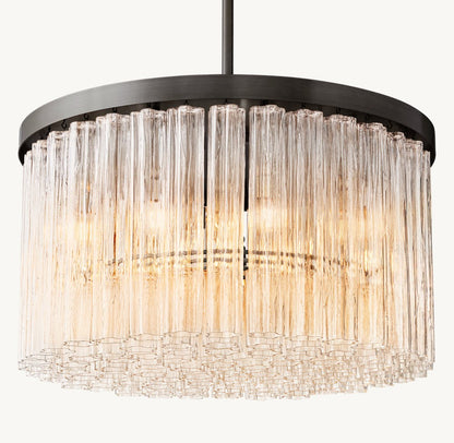 Cielo Blown Glass Globe Round Chandelier