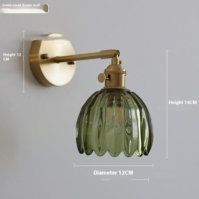 Flower Glass Bedside Sconce