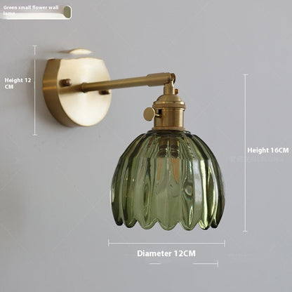 Flower Glass Bedside Sconce