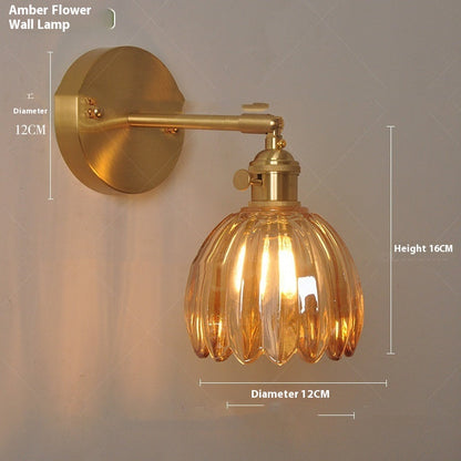 Flower Glass Bedside Sconce