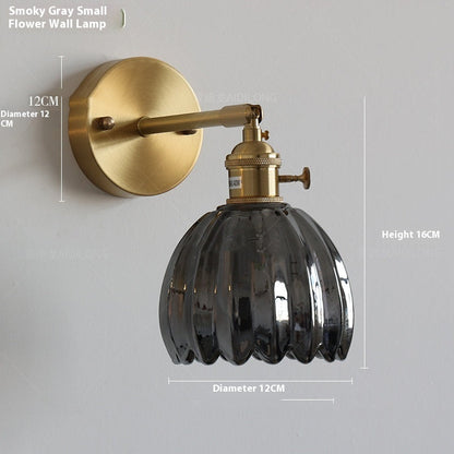 Flower Glass Bedside Sconce