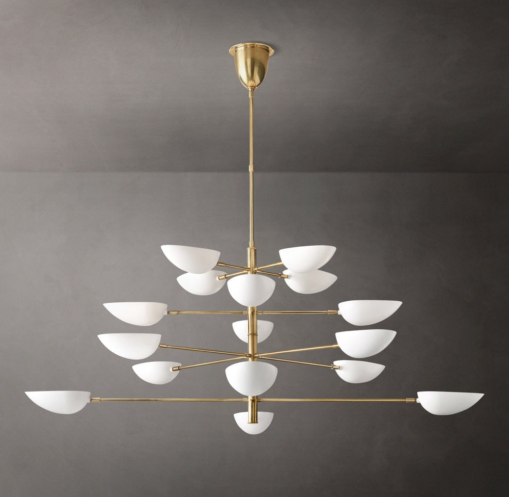 Graphic Steel Round Chandelier