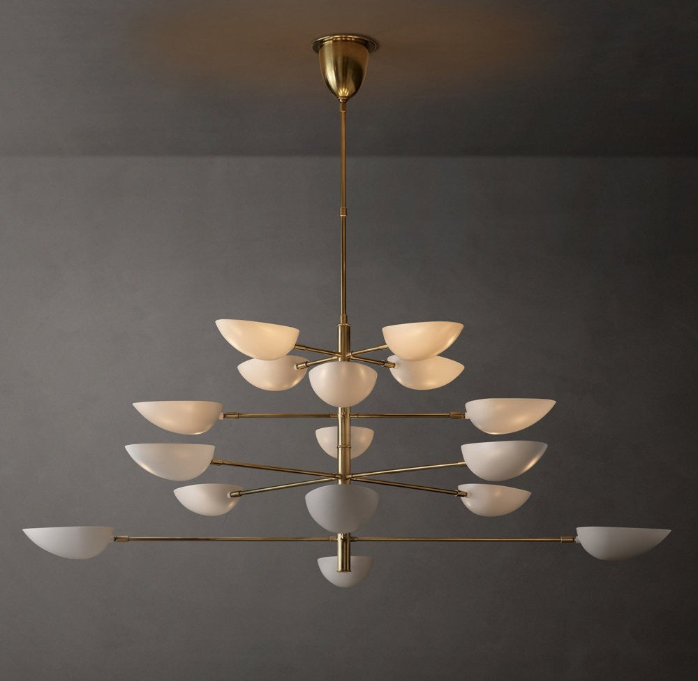 Graphic Steel Round Chandelier