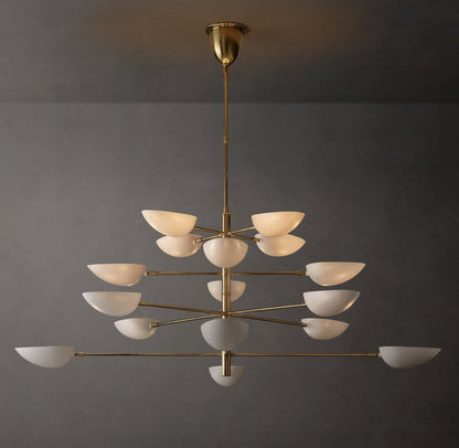 Graphic Steel Round Chandelier
