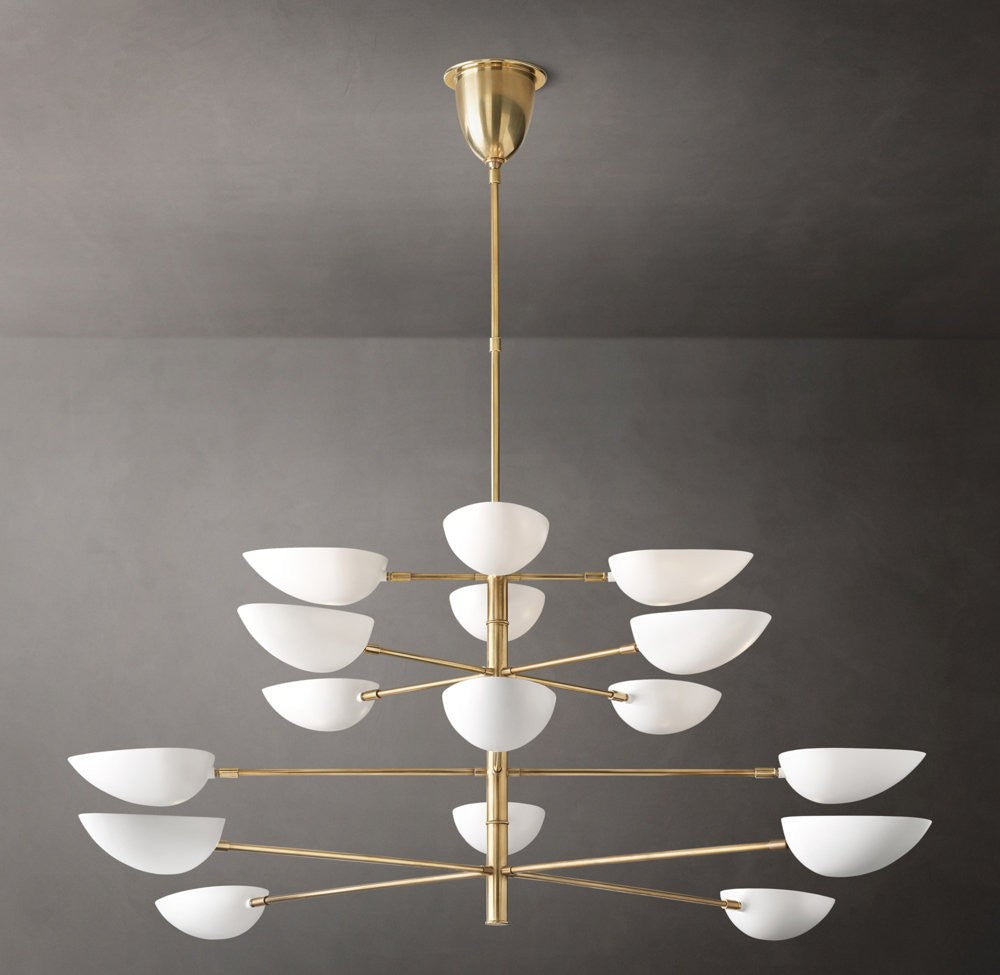 Graphic Steel Round Chandelier