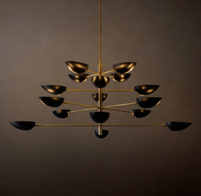 Graphic Steel Round Chandelier