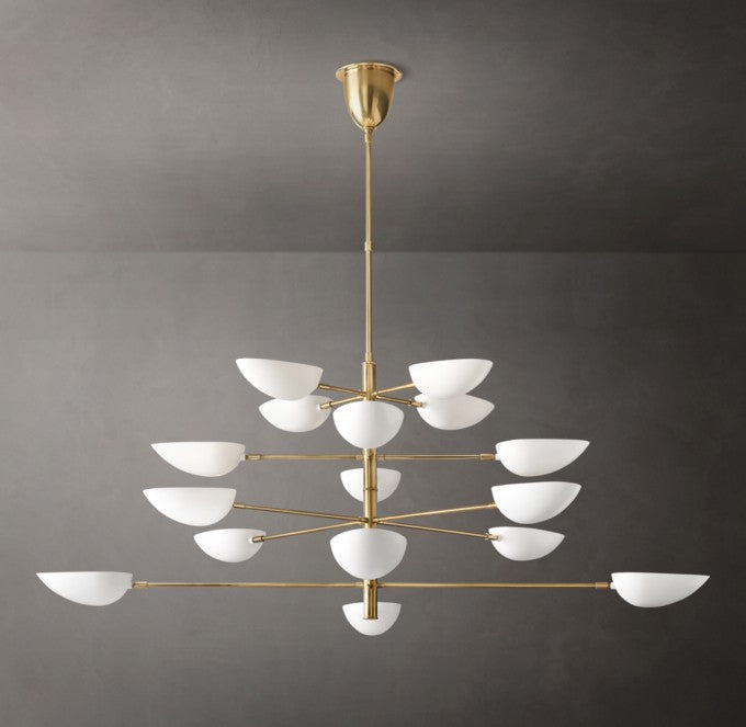 Graphic Steel Round Chandelier