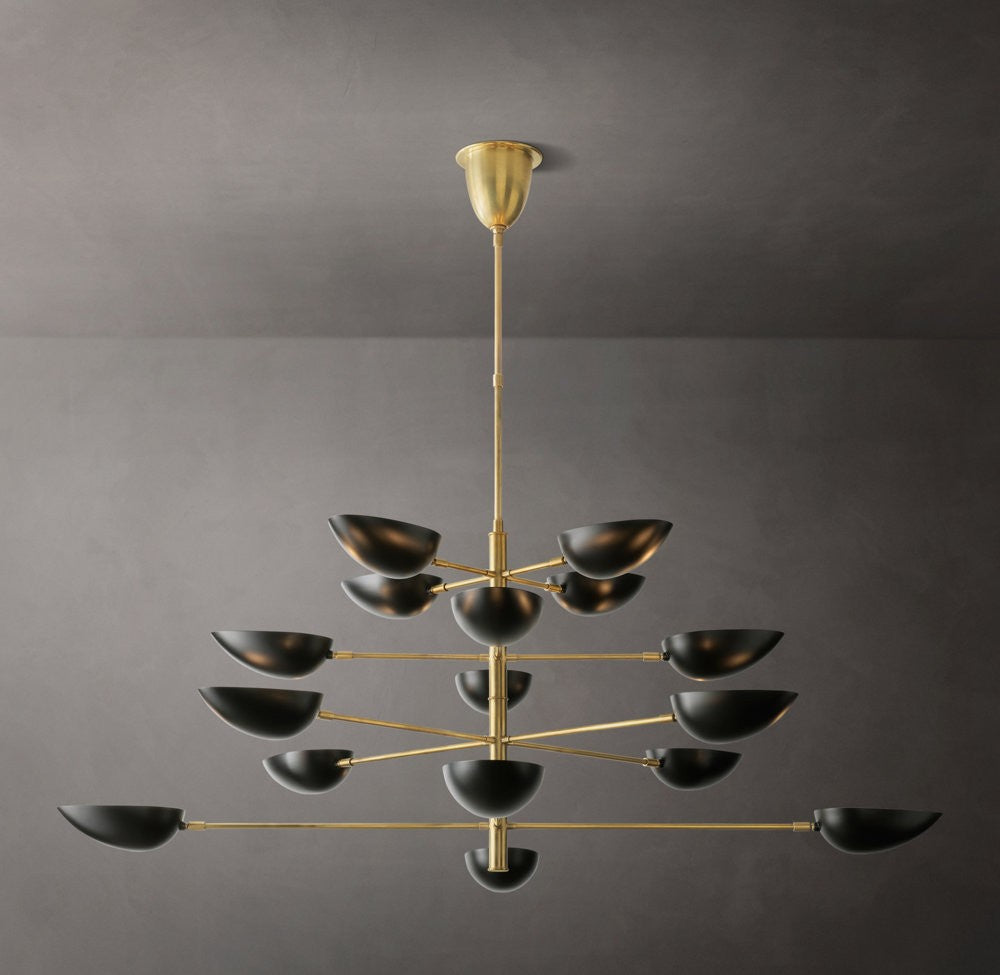 Graphic Steel Round Chandelier