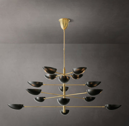 Graphic Steel Round Chandelier