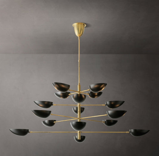 Graphic Steel Round Chandelier