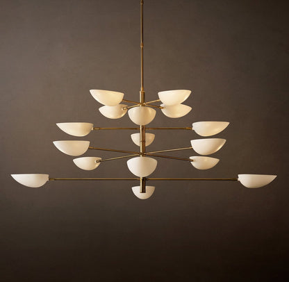 Graphic Steel Round Chandelier