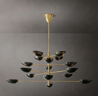 Graphic Steel Round Chandelier