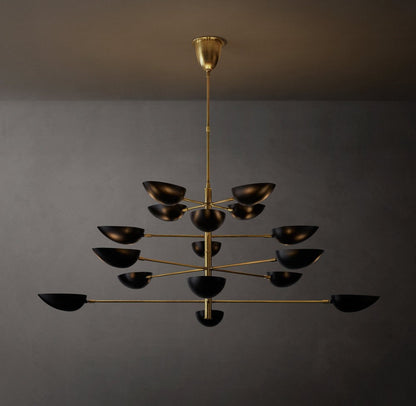 Graphic Steel Round Chandelier