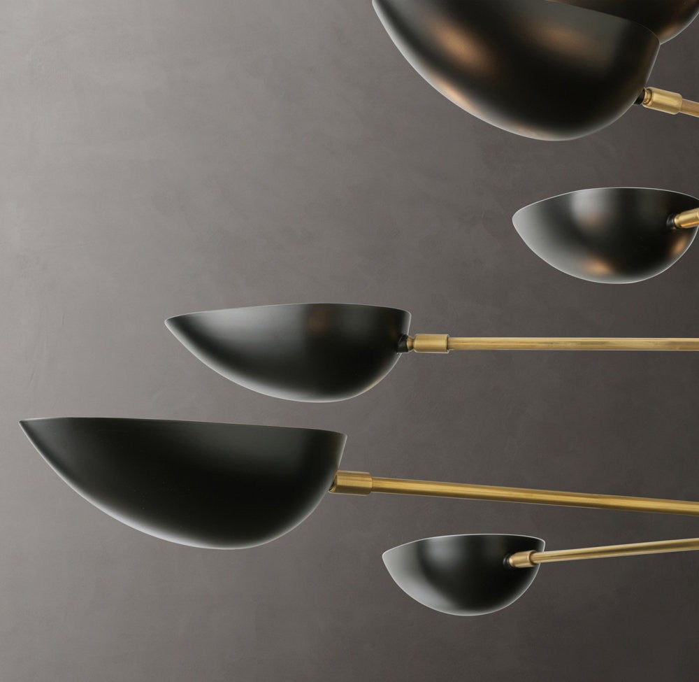 Graphic Steel Round Chandelier