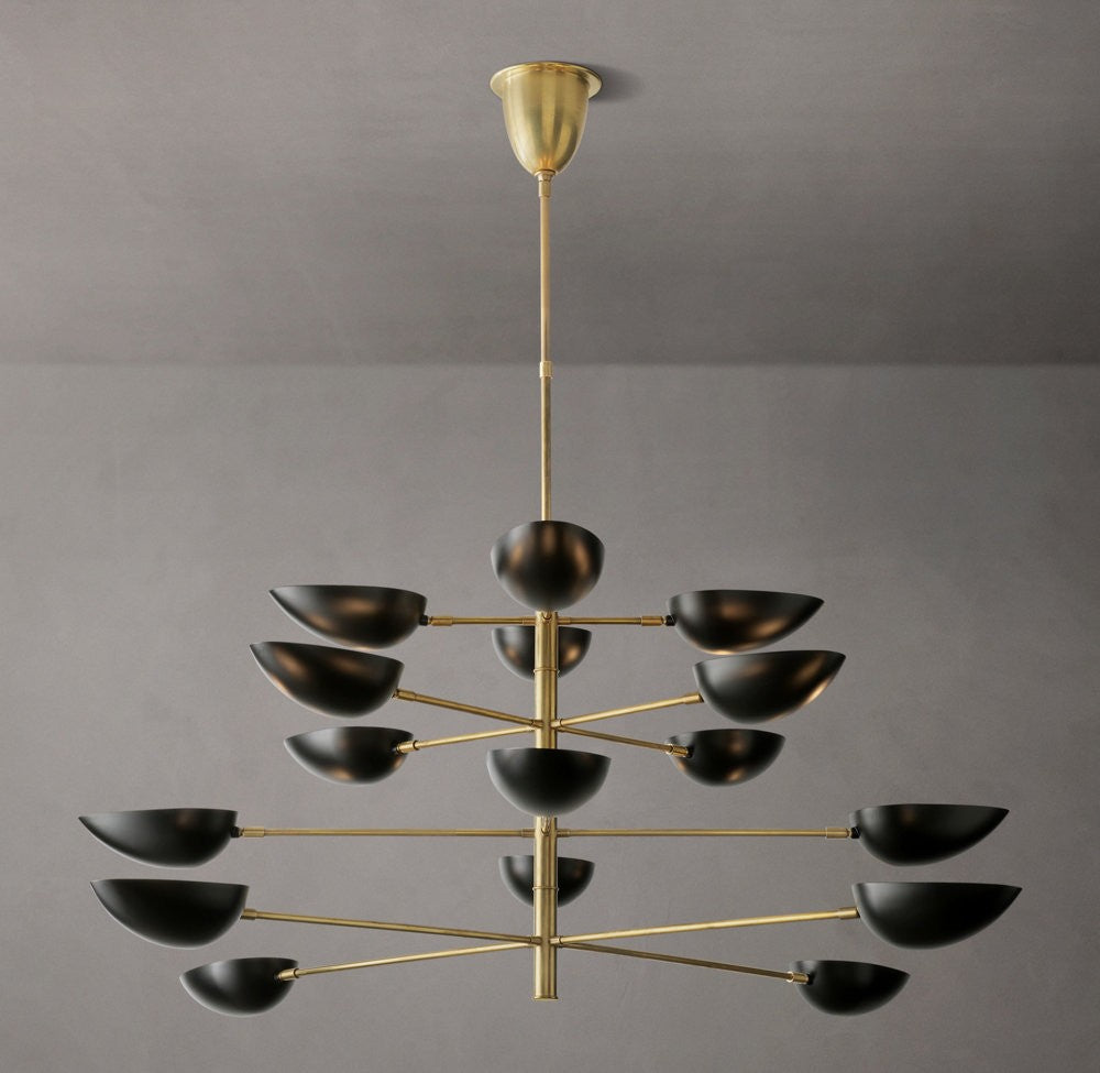 Graphic Steel Round Chandelier
