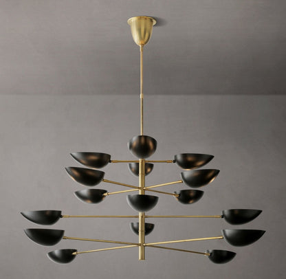 Graphic Steel Round Chandelier
