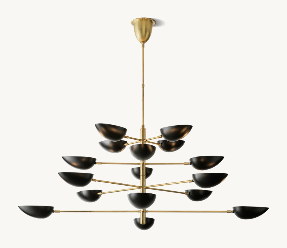 Graphic Steel Round Chandelier