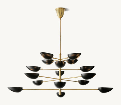 Graphic Steel Round Chandelier