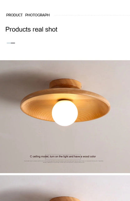 Japanese Wood Aisle Ceiling Light