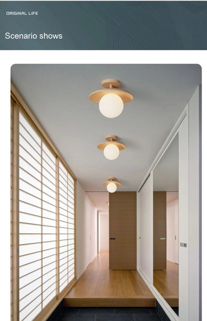 Japanese Wood Aisle Ceiling Light