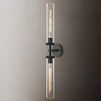 Knurled Copper Glass Wall Lamp