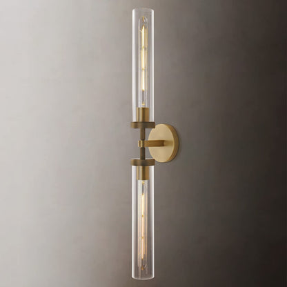 Knurled Copper Glass Wall Lamp