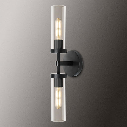 Knurled Copper Glass Wall Lamp