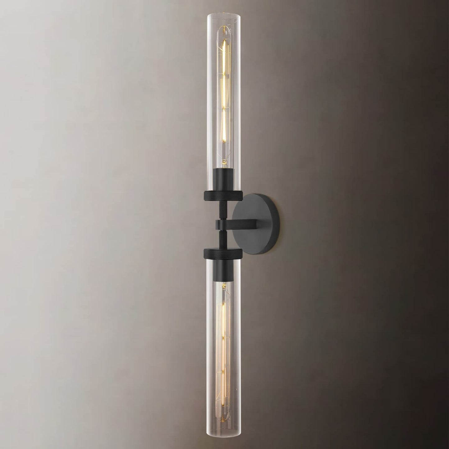 Knurled Copper Glass Wall Lamp