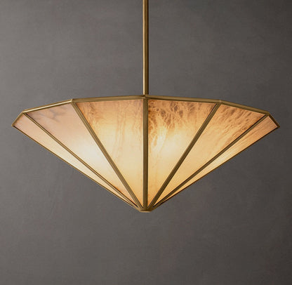 Lucette Alabaster Panel Round Chandelier