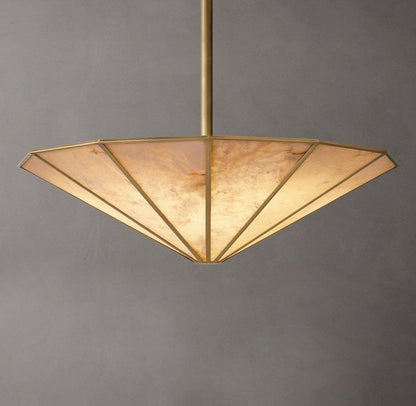 Lucette Alabaster Panel Round Chandelier