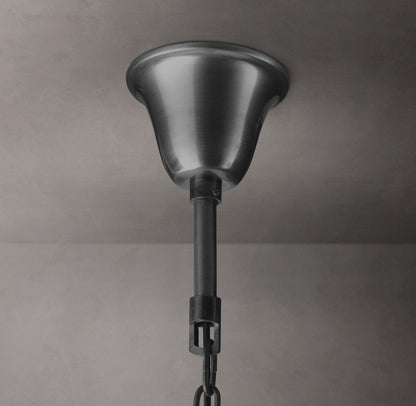 Odeon 1920s Iron and K9 Crystal Round Chandelier