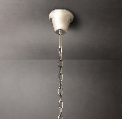 Odeon 1920s Iron and K9 Crystal Round Chandelier