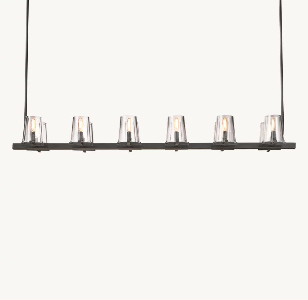 Pauillac Solid Brass Linear Chandelier