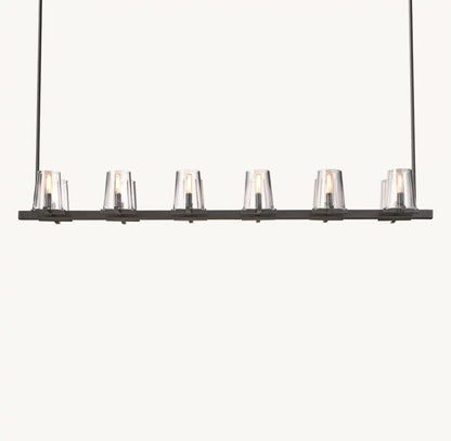 Pauillac Solid Brass Linear Chandelier