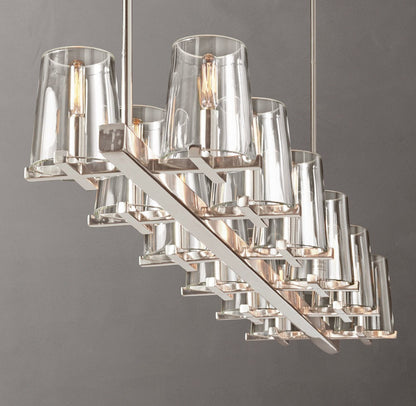 Pauillac Solid Brass Linear Chandelier