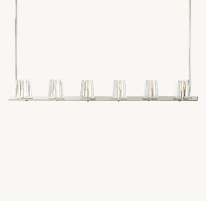 Pauillac Solid Brass Linear Chandelier